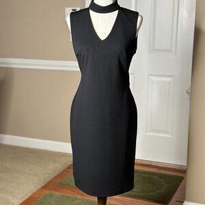 Calvin Klein Sleeveless Choker V-Neck Sheath Dress Size 10 NWT